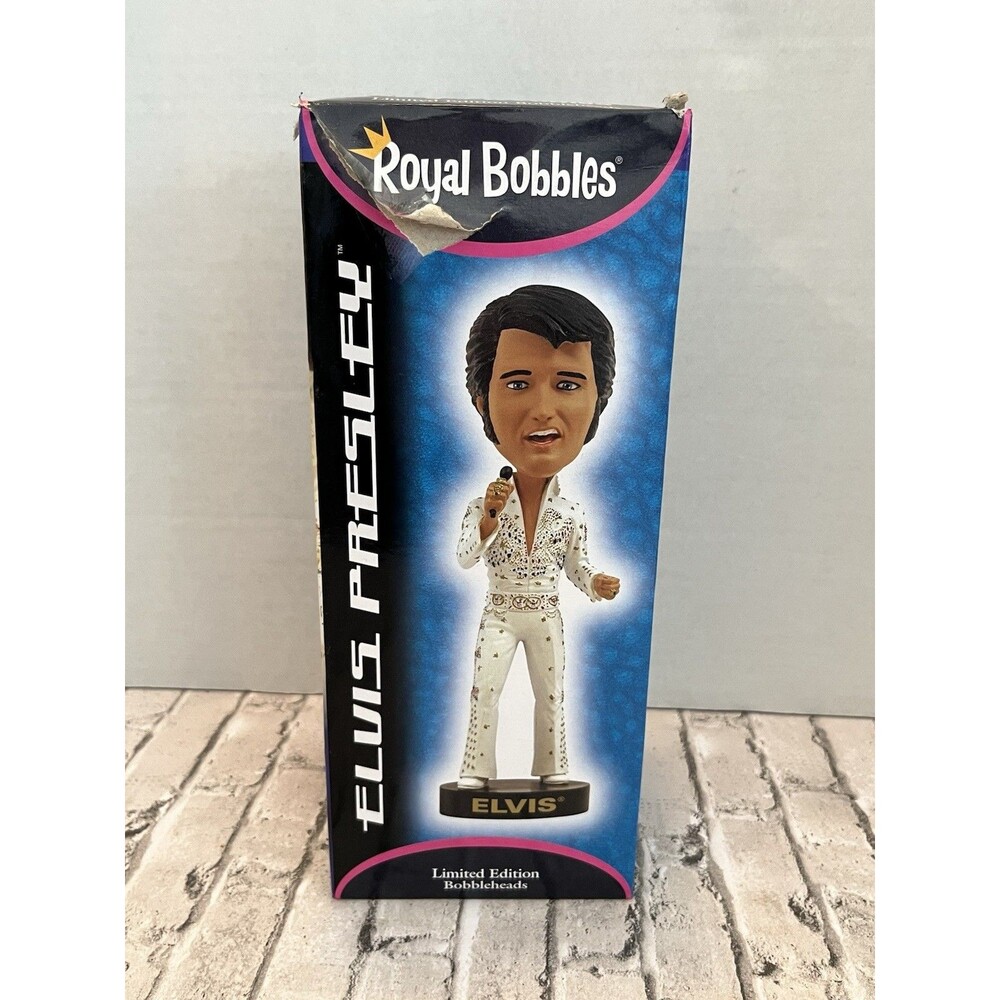 Royal Bobbles Elvis Presley Limited Edition Music Bobblehead White Black
